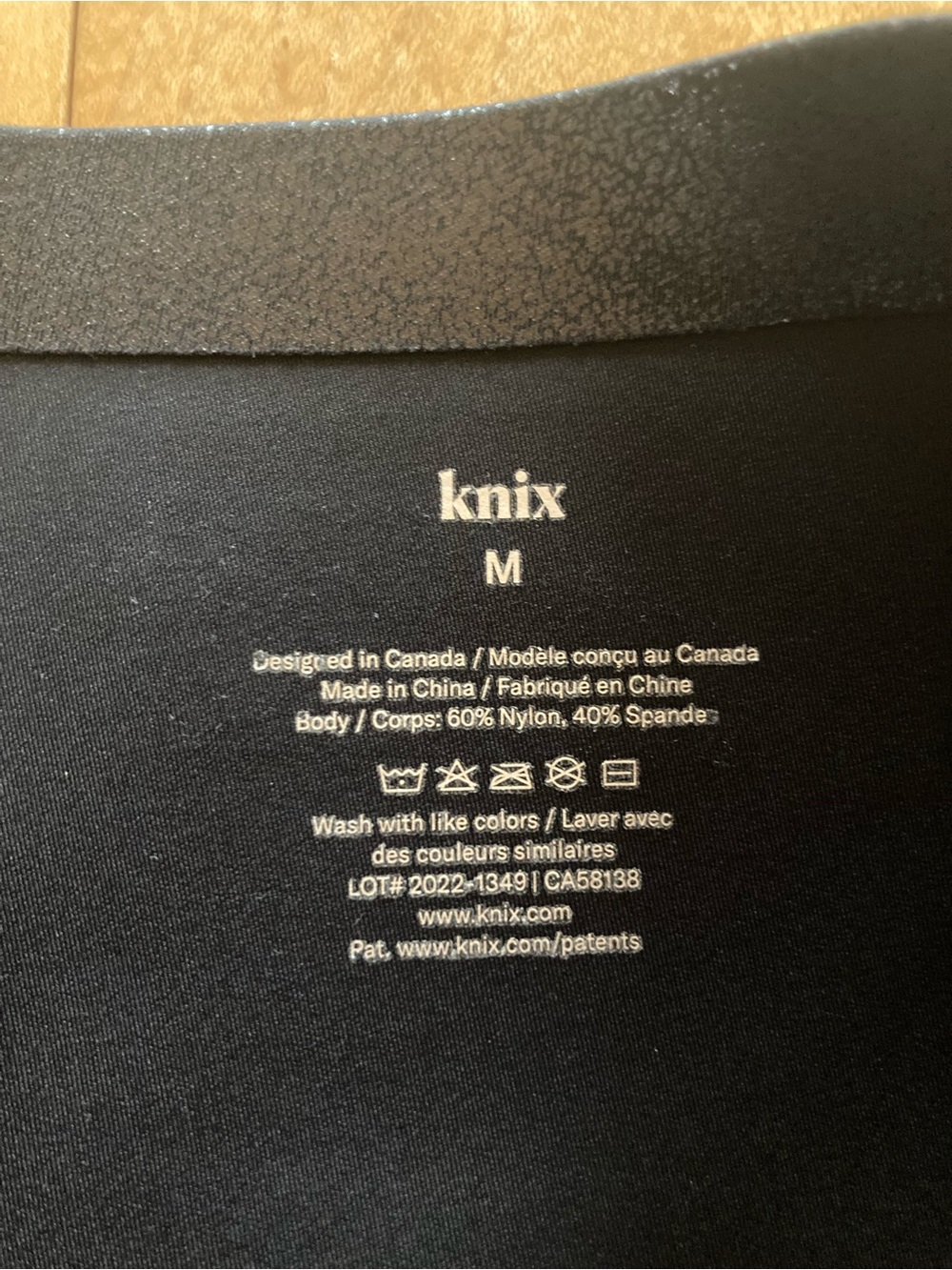 Knix x Birds Papaya Black Faux Leather High Waist Leggings - Size Medium - Picture 7 of 10